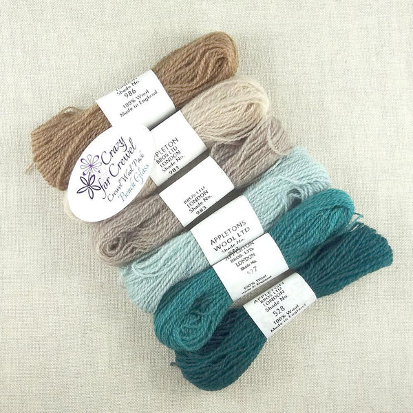 Crewel Wool Color Pack, “Beach Glass”
