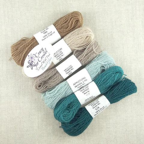 Crewel Wool Color Pack, “Beach Glass”