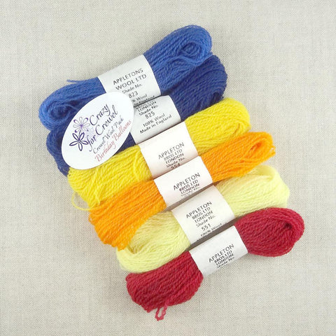 Crewel Wool Color Pack, “Birthday Balloons”