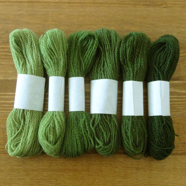 Crewel Wool Color Range, “English Green”