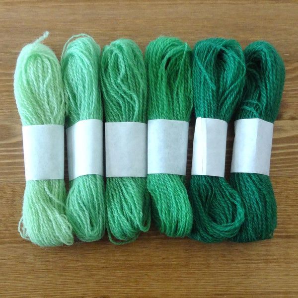 Crewel Wool Color Range, “Leaf Green”