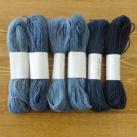 Crewel Wool Color Range, “Marine Blue”