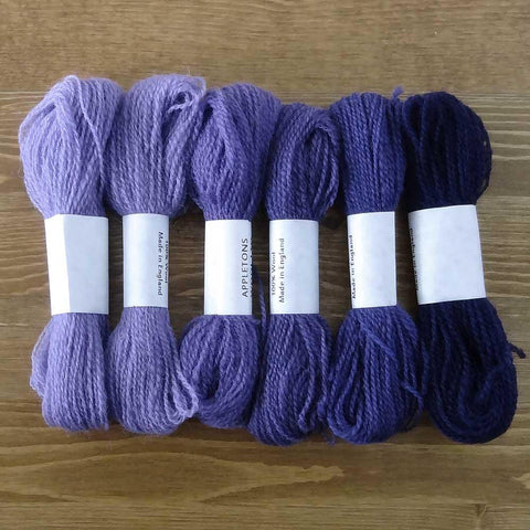 Crewel Wool Color Range, “Purple”