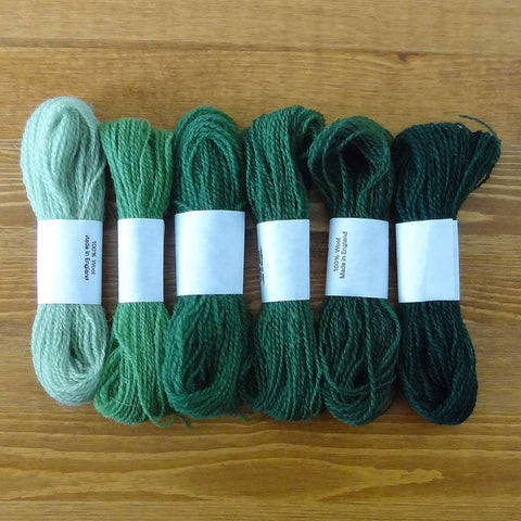 Crewel Wool Color Range, “Sea Green”