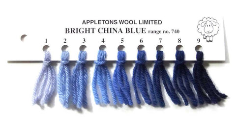 Appletons wool bright china blue