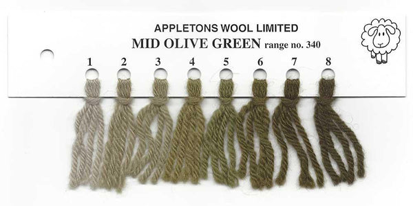 Appletons Wool Mid Olive Green