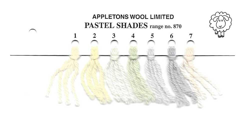 Appleton Shade Color Chart Appletons Wool Pastel Shades at Button and Needlework Boutique