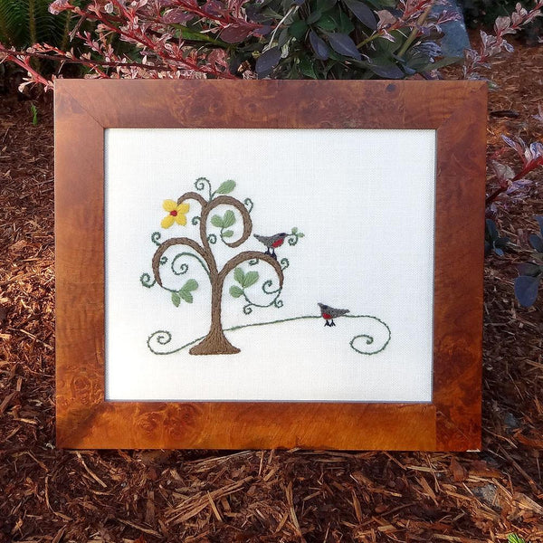 Crazy For Crewel Swirly Tree Crewelwork Embroidery Kit