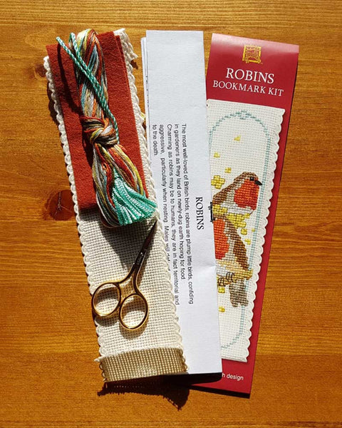 Robins Bookmark Cross Stitch Kit