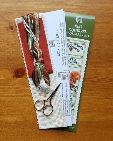 Red Squirrel Bookmark Cross Stitch Kit
