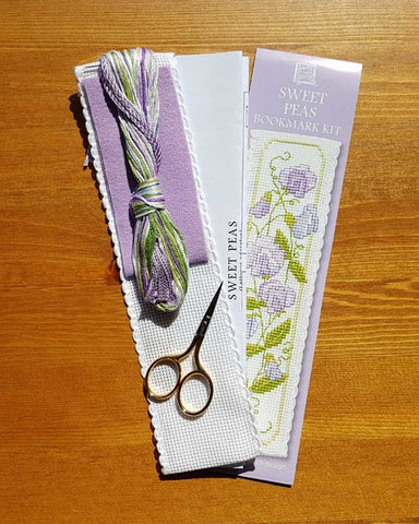 Sweet PeasBookmark Cross Stitch Kit