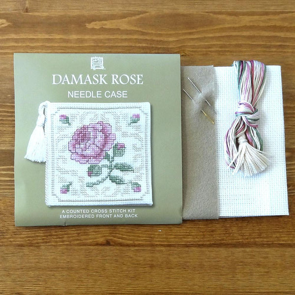 Damask Rose Cross Stitch Needlecase Kit
