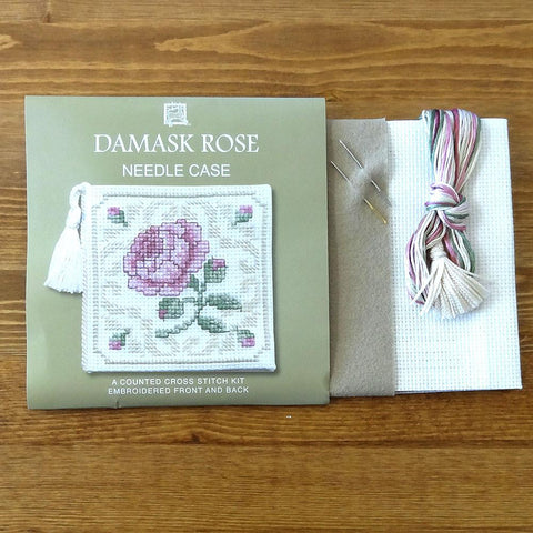 Damask Rose Cross Stitch Needlecase Kit