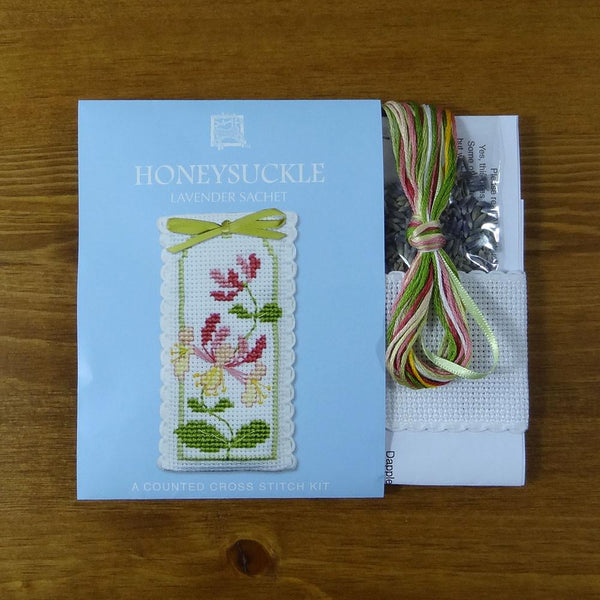 Honeysuckle Cross Stitch Lavender Sachet Kit