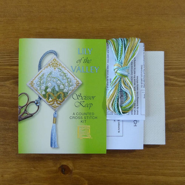 Lily of the Valley Cross Stitch Scissor Keep Kit