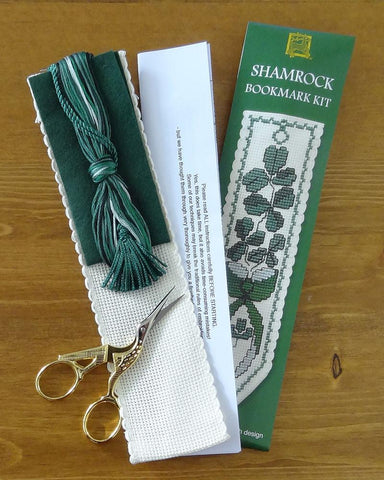 Shamrock Cross Stitch Bookmark Kit
