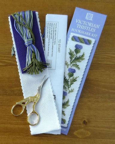 Victorian Thistles Cross Stitch Bookmark Kit